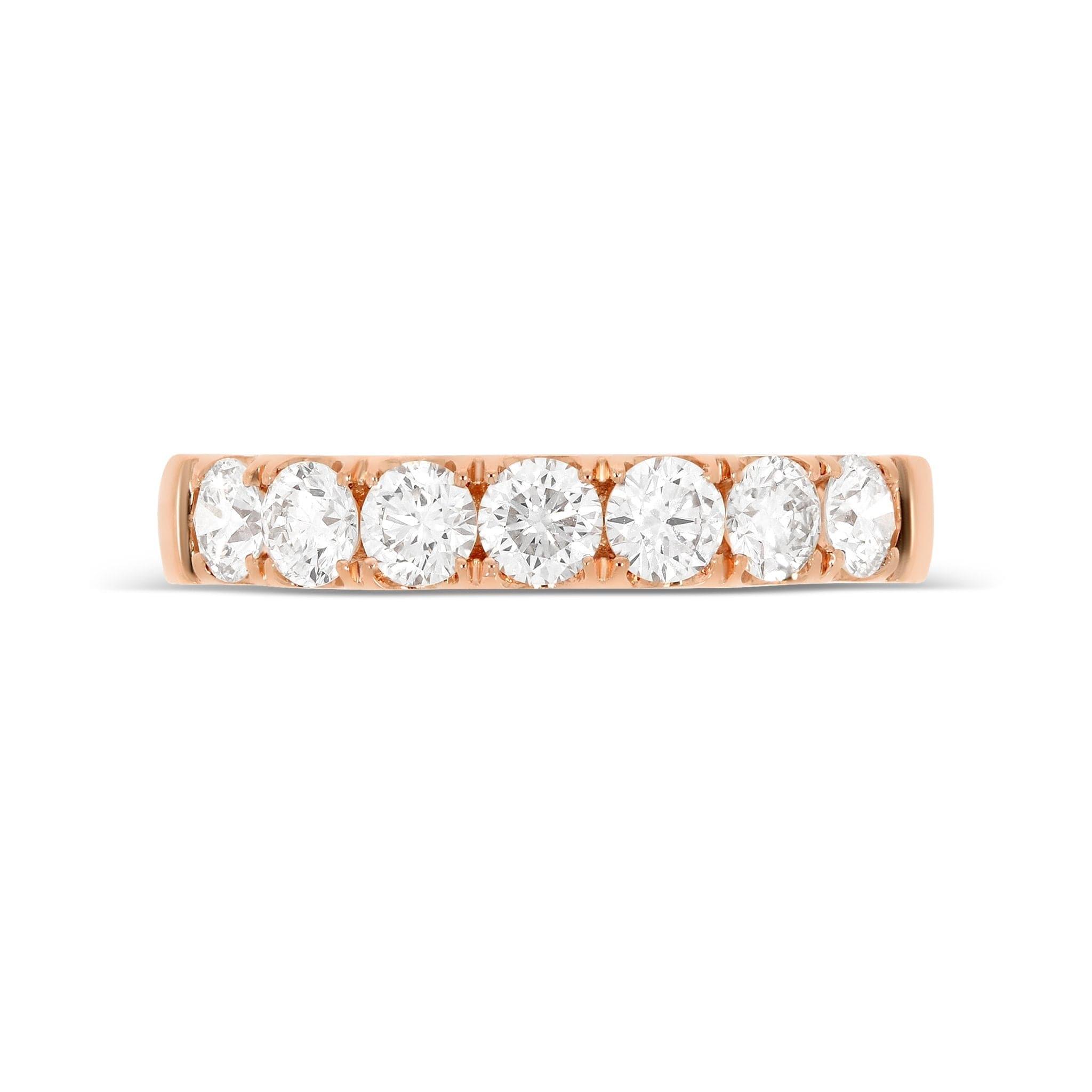 Scalloped 0.95ct Diamond Band in Rose Gold - Rosendorff Diamond Jewellers